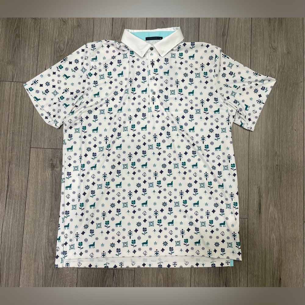 NWT Greyson Story Telling Polo in White Size XL‎